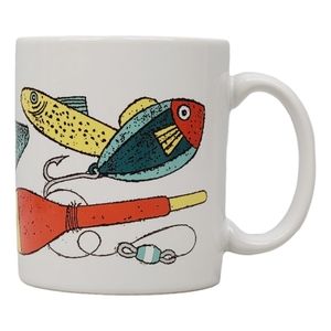 Vintage Hallmark Fishing Lure 12 oz Ceramic Mug